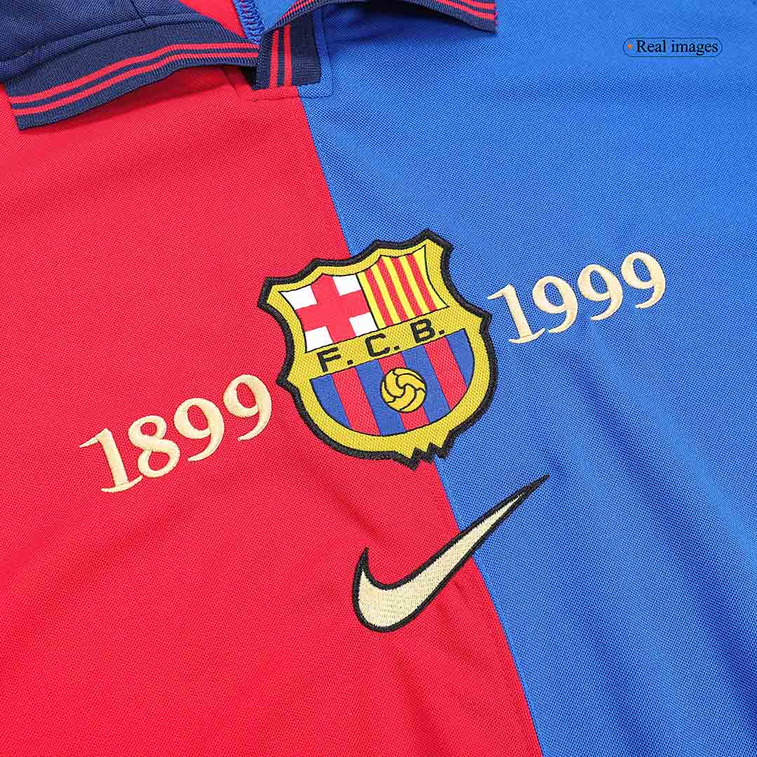 Retro Soccer Jersey Barcelona Home Long Sleeve 1999/00 - Image 4