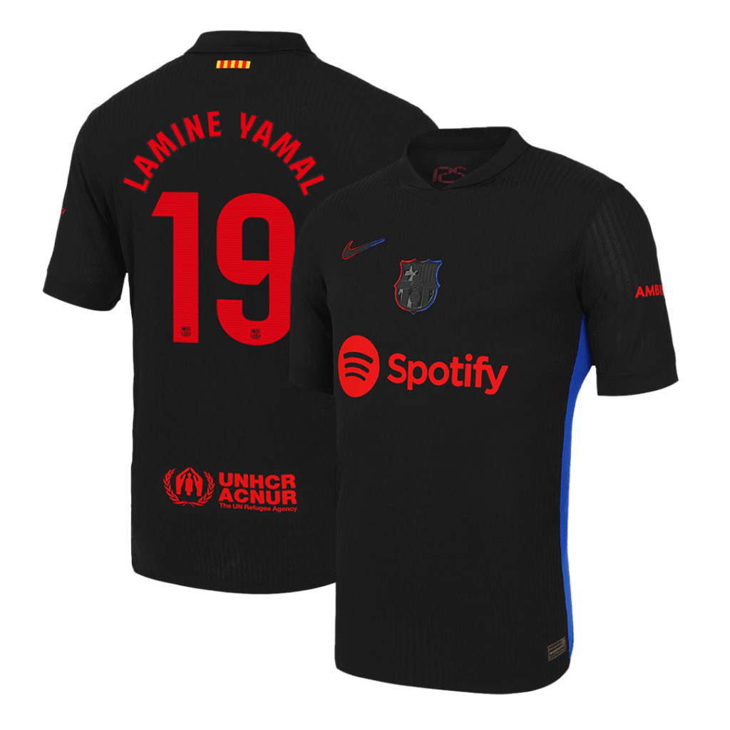 LAMINE YAMAL #19 Authentic Soccer Jersey Barcelona Away Shirt 2024/25