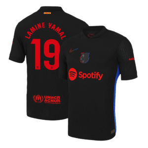 LAMINE YAMAL #19 Authentic Soccer Jersey Barcelona Away Shirt 2024/25