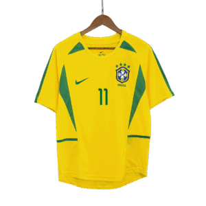 RONALDINHO #11 Brazil Retro Jersey Home Soccer Shirt 2002/03