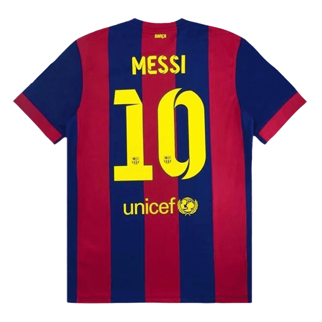Retro MESSI #10 2014/15 Barcelona Home Soccer Jersey