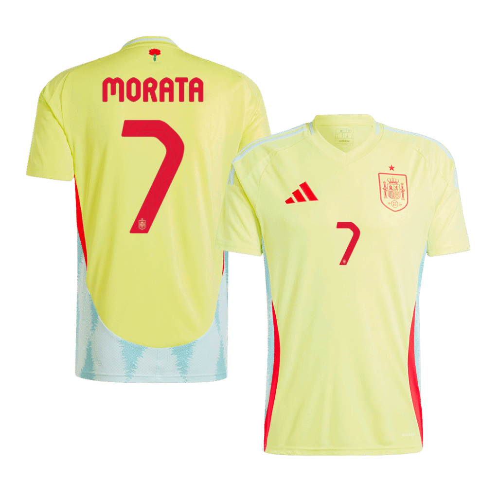 MORATA #7 Spain Away Soccer Jersey Euro 2024