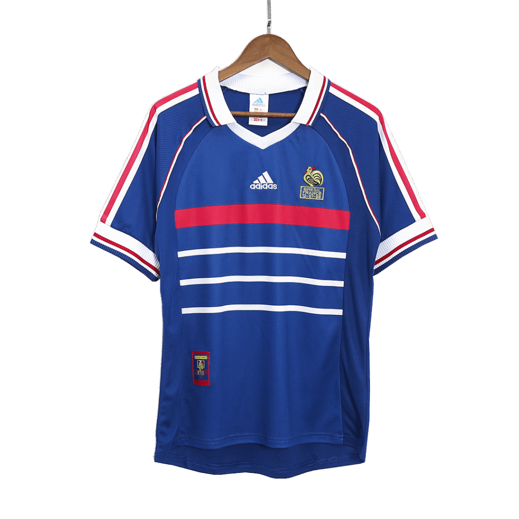 Retro 1998 France Home Soccer Jersey