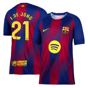 F.DE JONG #21 Barcelona Home Soccer Jersey 2025/26
