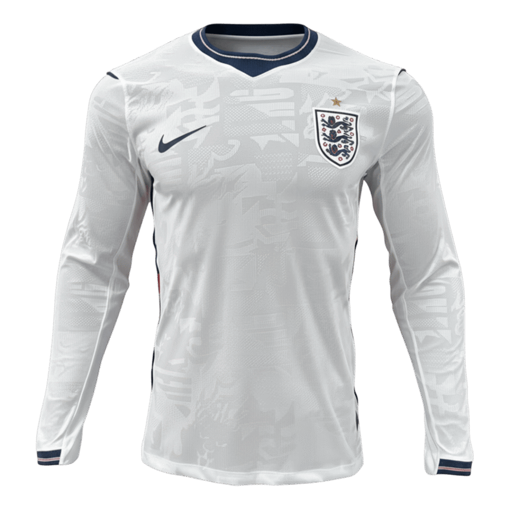 England Home Long Sleeve Player Version Jersey World Cup 2026