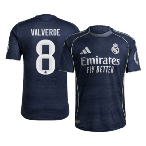 VALVERDE #8 Real Madrid Away Authentic Soccer Jersey 2025/26