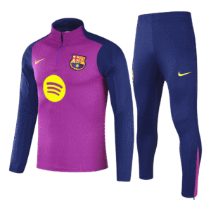 Barcelona 1/4 Zip Tracksuit 2025/26 Kids Purple