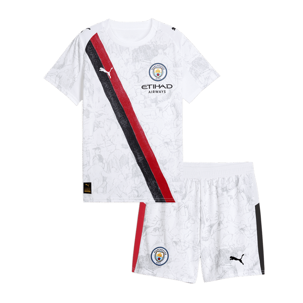 Manchester City Kids Soccer Jerseys Kit World Cup 2025/26