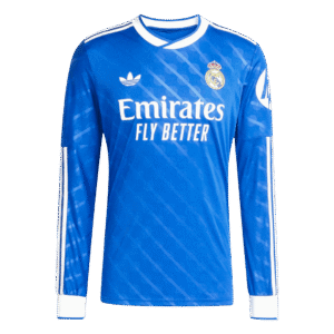 Real Madrid Third Away Long Sleeve Soccer Jersey 2025/26 Blue