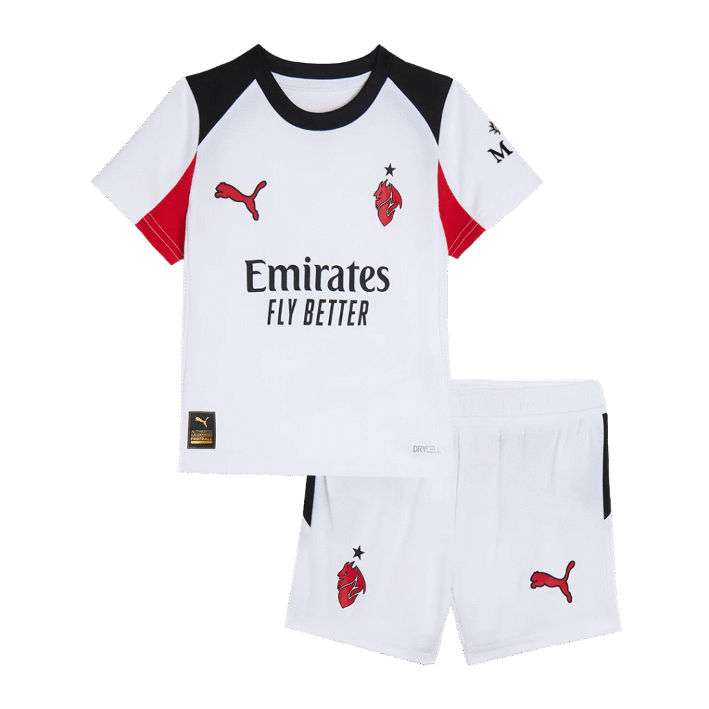 AC Milan Away Kids Soccer Jerseys Kit 2025/26