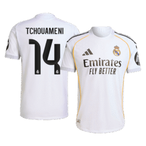 TCHOUAMENI #14 Real Madrid Home Authentic Soccer Jersey 2025/26