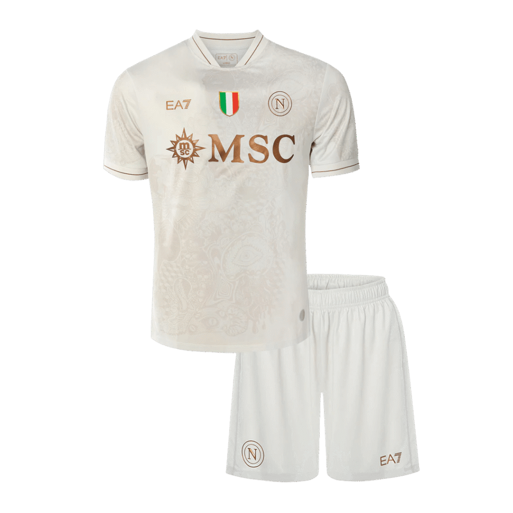 Napoli Away Kids Soccer Jerseys Kit 2025/26