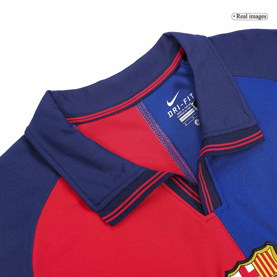 Retro 1999/00 Barcelona Home Soccer Jersey - Image 6