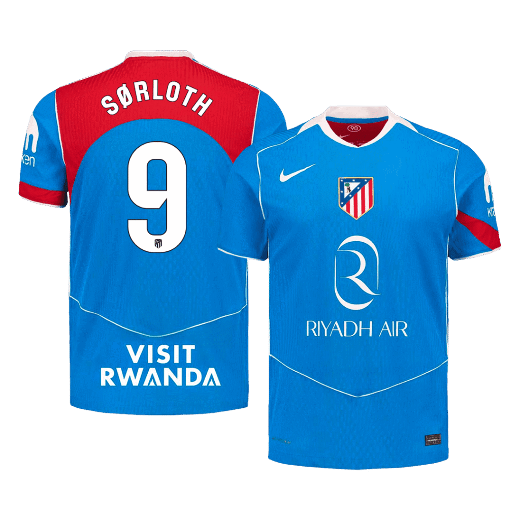 SØRLOTH #9 Atletico Madrid Third Away Player Version Jersey 2025/26