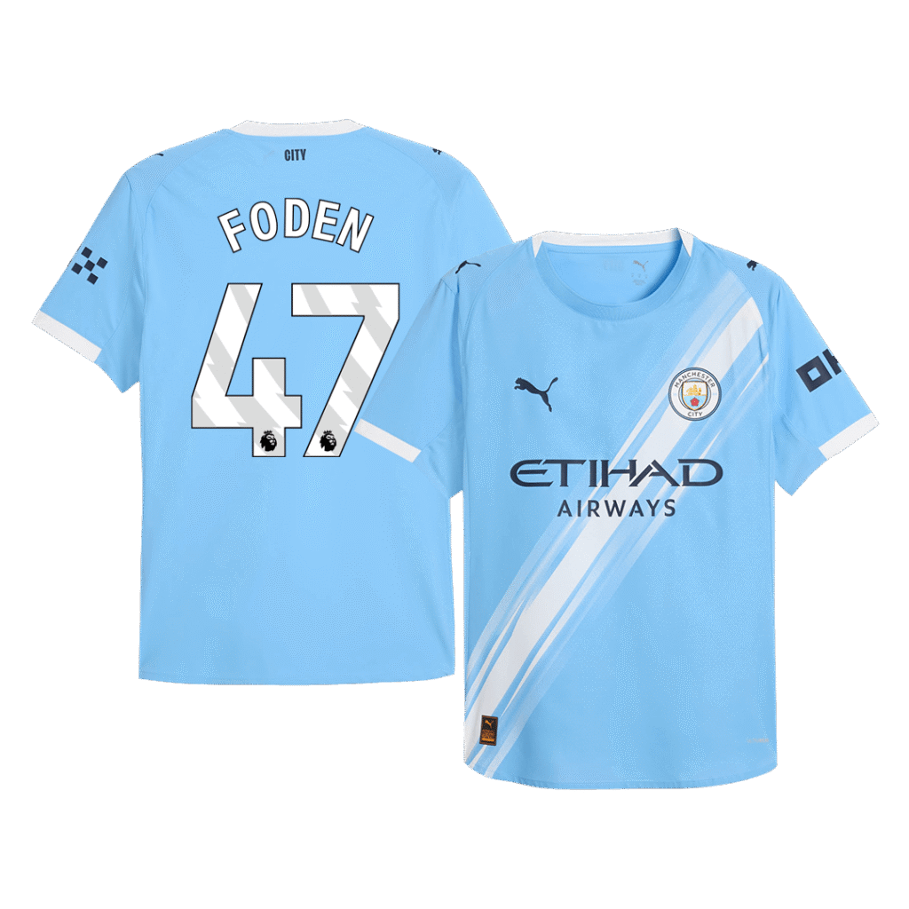 FODEN #47 Manchester City Home Player Version Jersey 2025/26