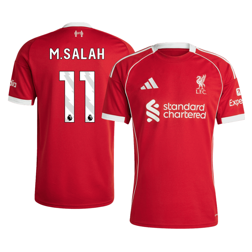 M.SALAH #11 Liverpool Home Soccer Jersey 2025/26
