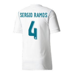 SERGIO RAMOS #4 Retro Real Madrid Jersey Home Soccer Shirt 2017/18