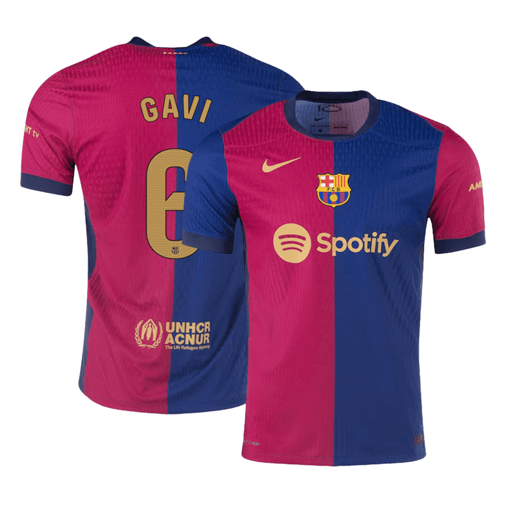 Authentic GAVI #6 Barcelona Home Soccer Jersey 2024/25
