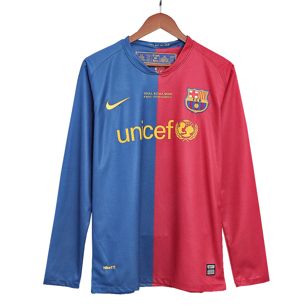 Retro Jersey XAVI #6 Barcelona Retro Jersey Home Long Sleeve Soccer Shirt 2008/09 - UCL Final - Image 11