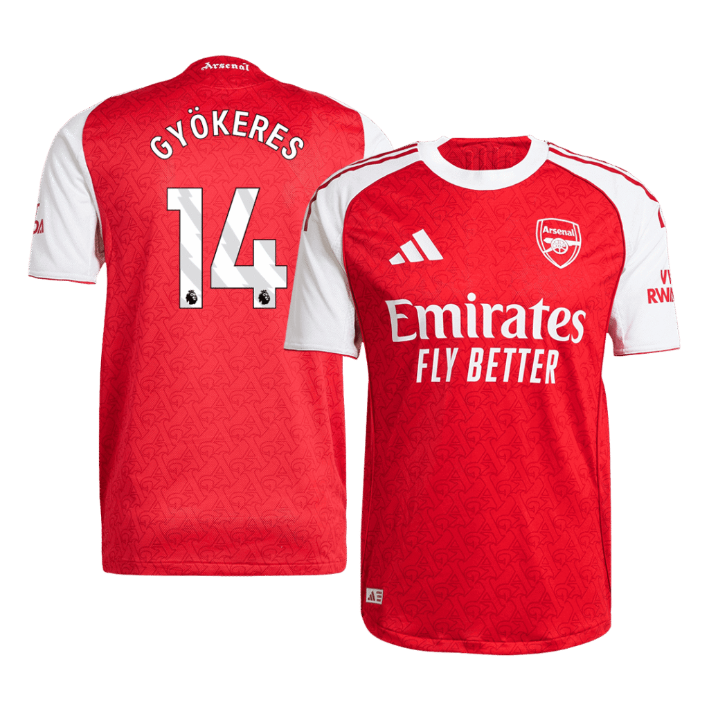 GYÖKERES #14 Arsenal Authentic Home Soccer Jersey 2025/26