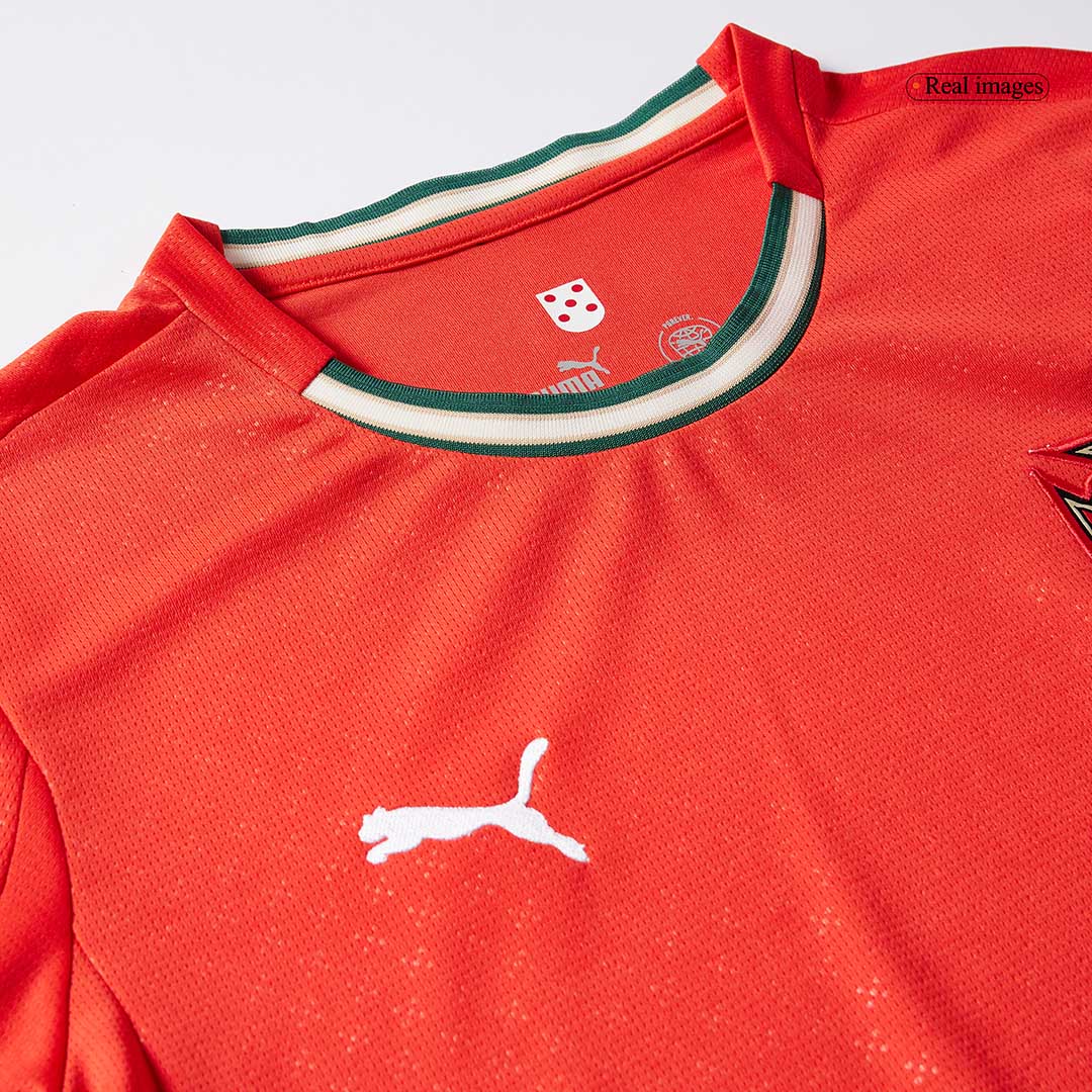 Portugal Home Long Sleeve Soccer Jersey 2025 Red - Image 8
