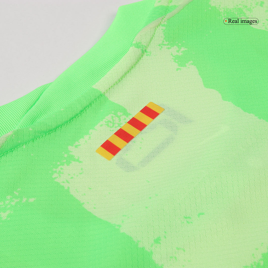 Barcelona Third Away Soccer Jersey Green - UCL (Spotify Logo Without Text) - Image 11