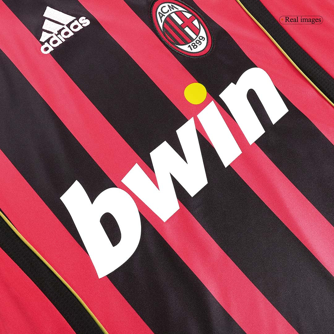 RONALDO #99 AC Milan Home Retro Long Sleeve Soccer Jersey 2006/07 - Image 4