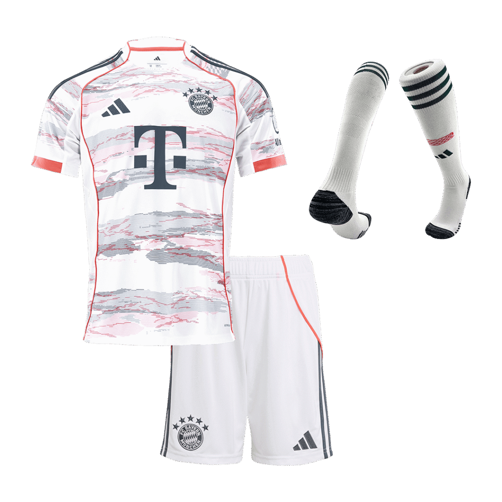 Bayern Munich Away Kids Soccer Jerseys Full Kit 2025/26