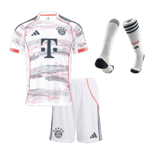 Bayern Munich Away Kids Soccer Jerseys Full Kit 2025/26