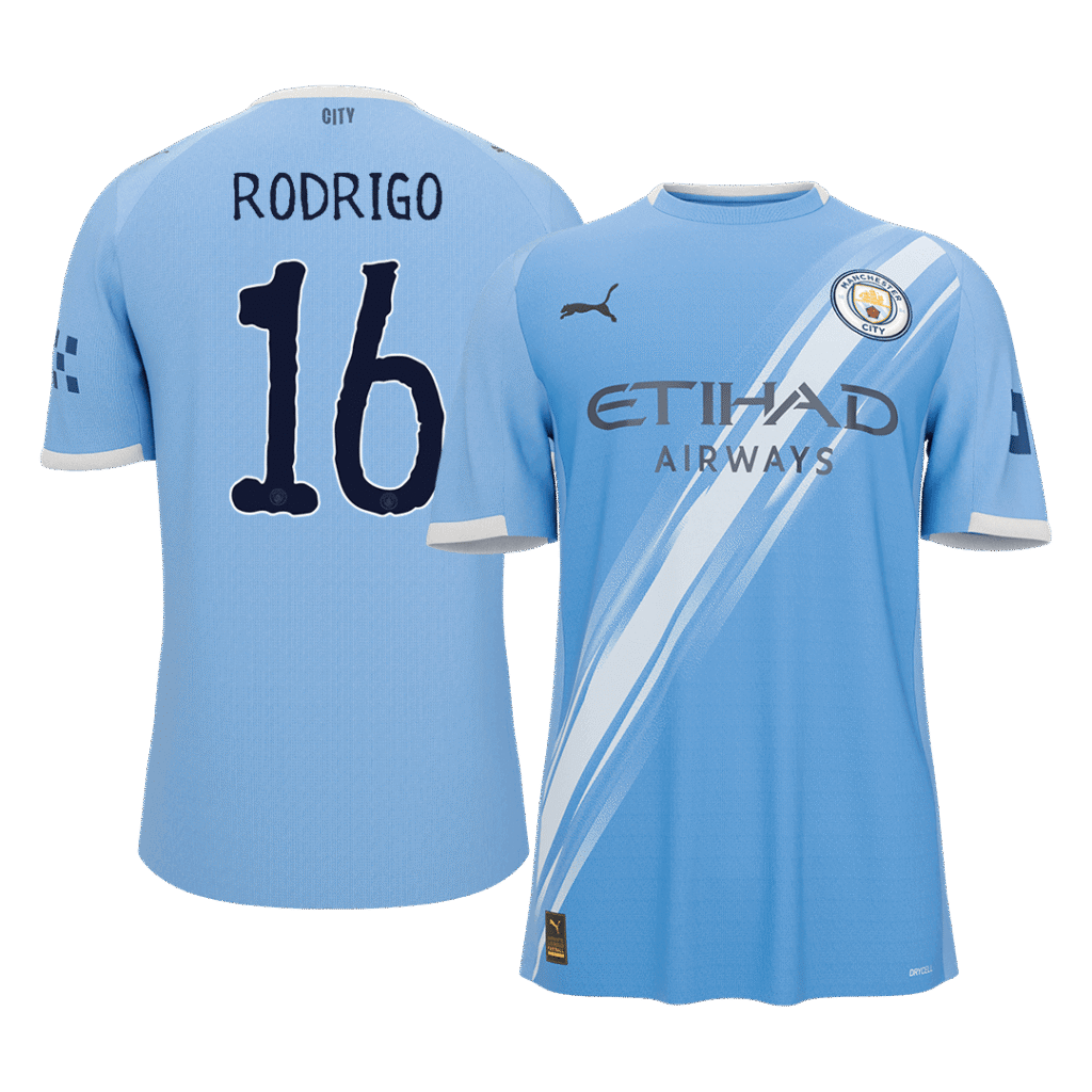 RODRIGO #16 Manchester City Home Soccer Jersey 2025/26