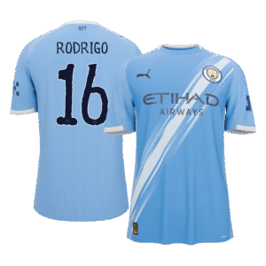 RODRIGO #16 Manchester City Home Soccer Jersey 2025/26