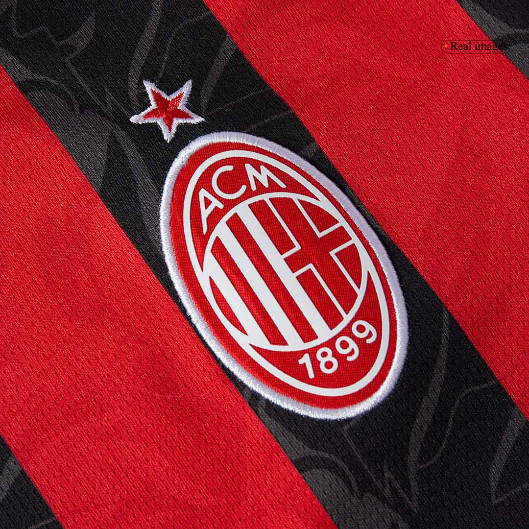 AC Milan Home Soccer Jersey Kit(Jersey+Shorts) 2025/26 Red&Black - Image 9