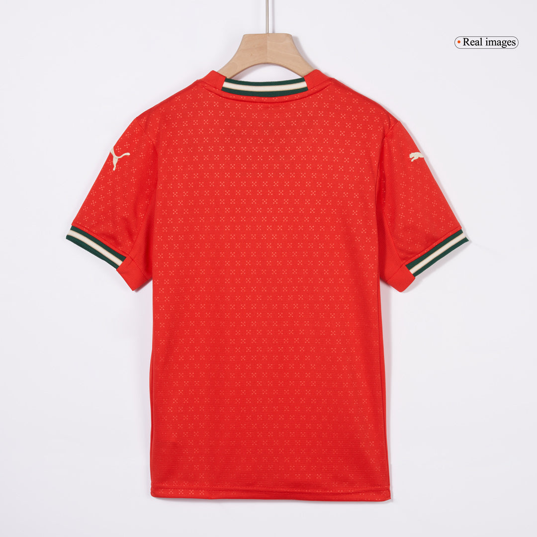 Kid's Portugal Home Soccer Jersey Kit(Jersey+Shorts) 2025 Red - Image 14