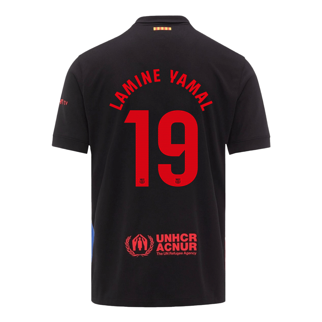 LAMINE YAMAL #19 Barcelona Away Soccer Jersey 2024/25 - Spotify Logo Without Text - Image 8