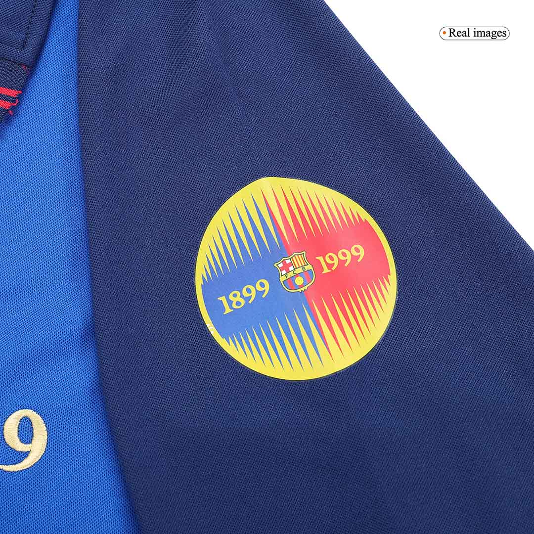 Retro Soccer Jersey Barcelona Home Long Sleeve 1999/00 - Image 3