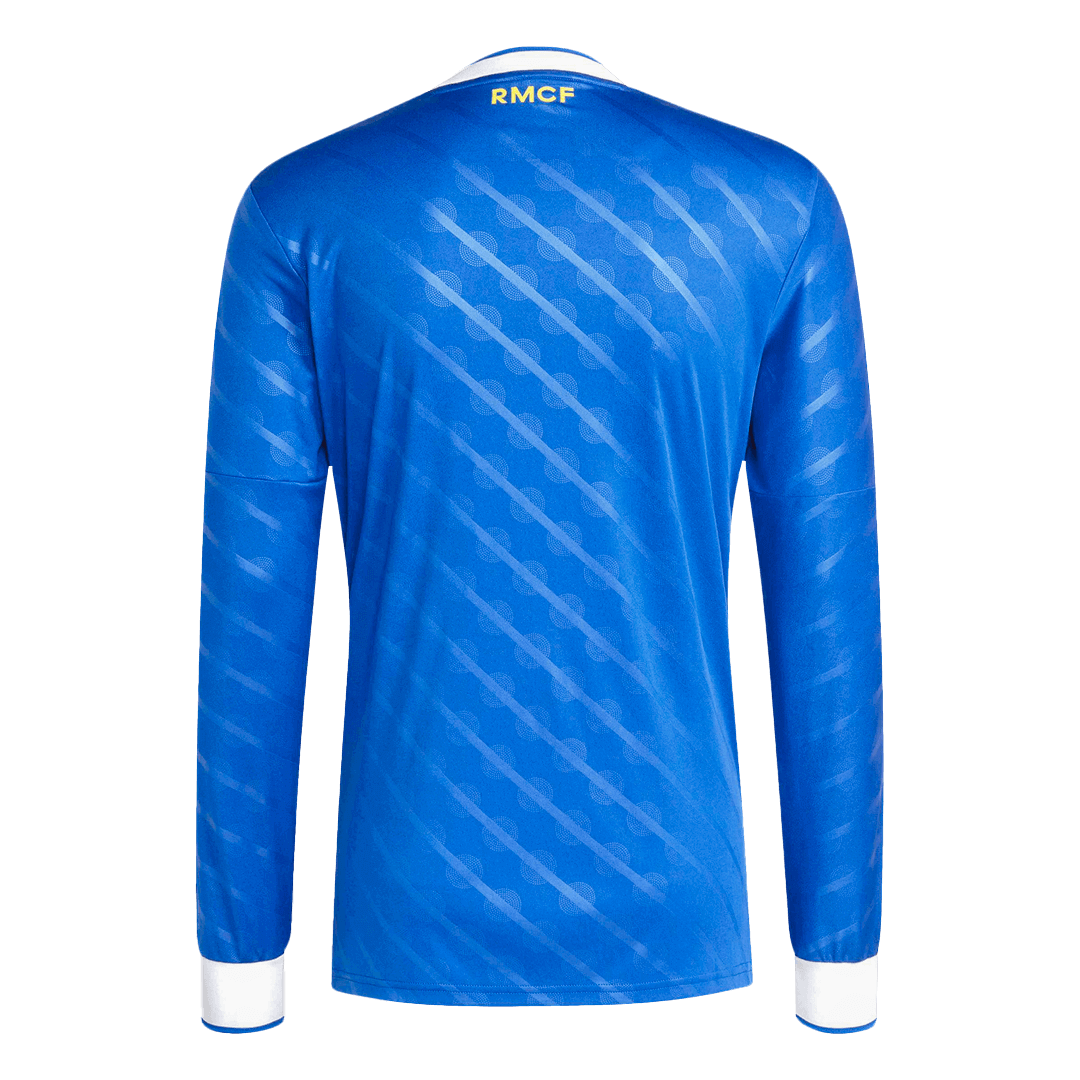 Real Madrid Third Away Long Sleeve Soccer Jersey 2025/26 Blue - Image 3
