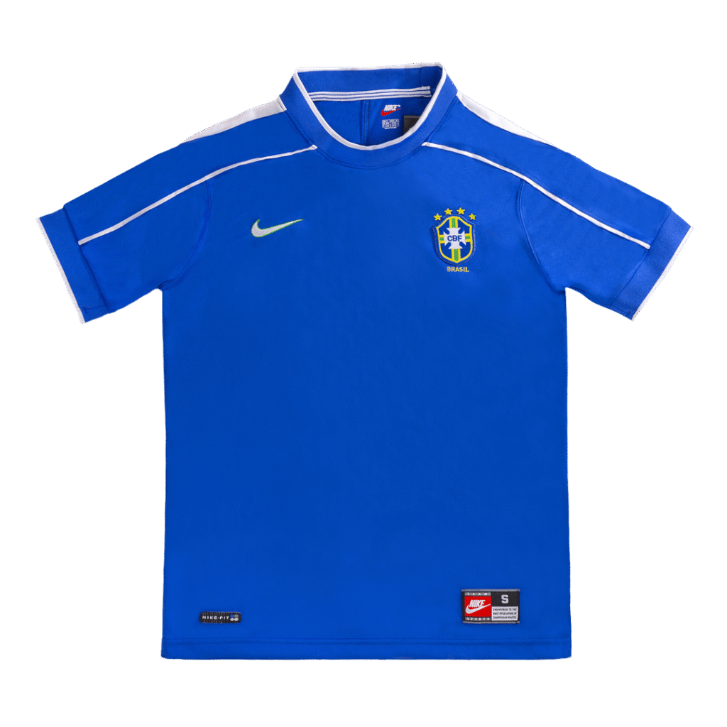 Retro 1998 Brazil Away Soccer Jersey