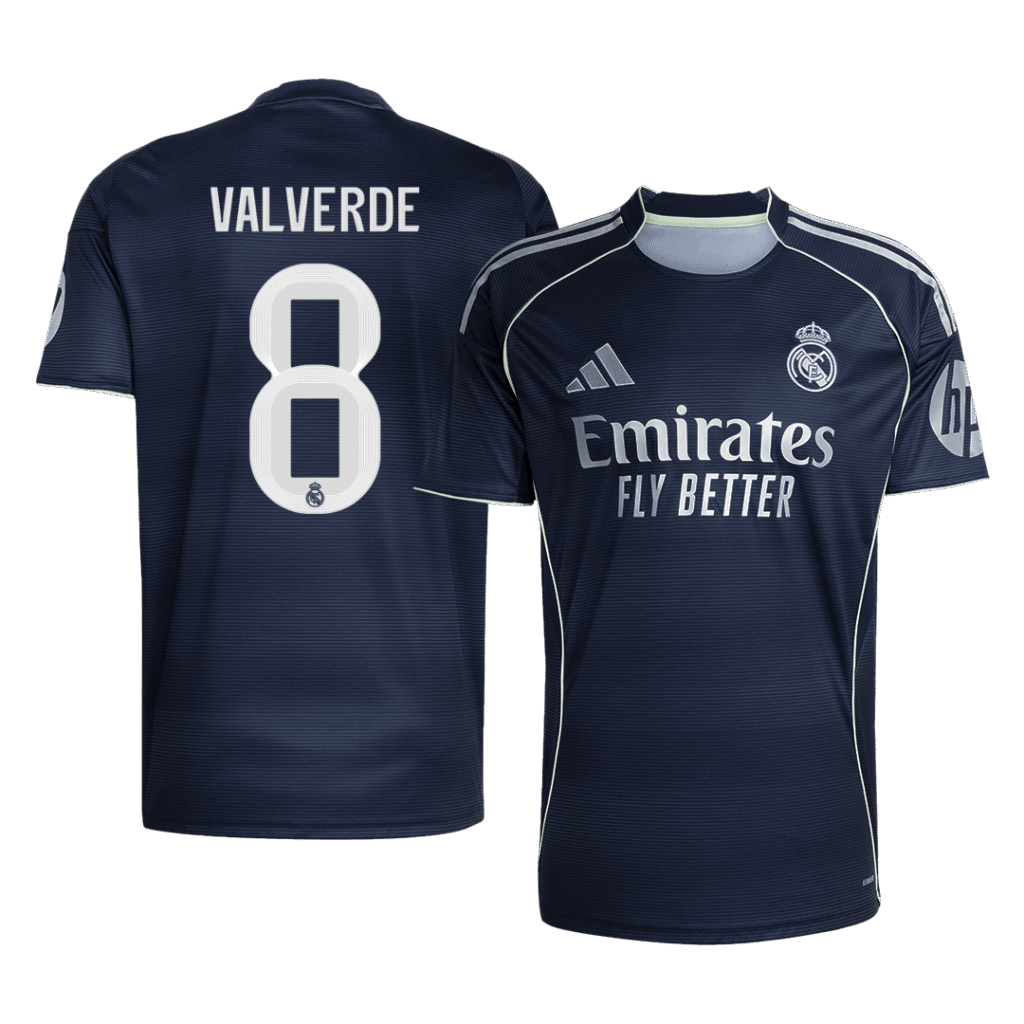 VALVERDE #8 Real Madrid Away Soccer Jersey 2025/26