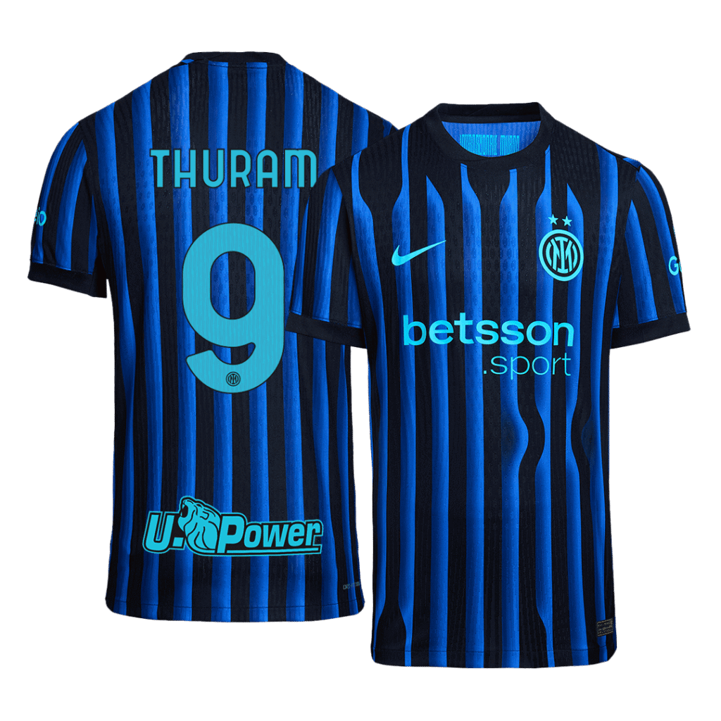 THURAM #9 Inter Milan Home Authentic Soccer Jersey 2025/26