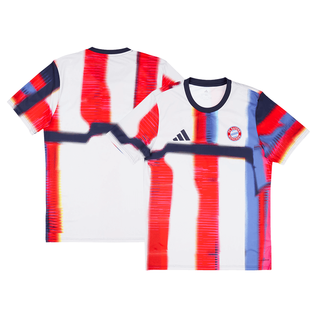 Bayern Munich Pre-Match Soccer Jersey 2025/26 Red&White - Image 7