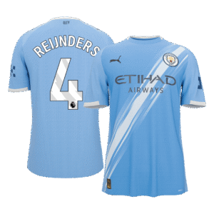 REIJNDERS #4 Manchester City Home Soccer Jersey 2025/26