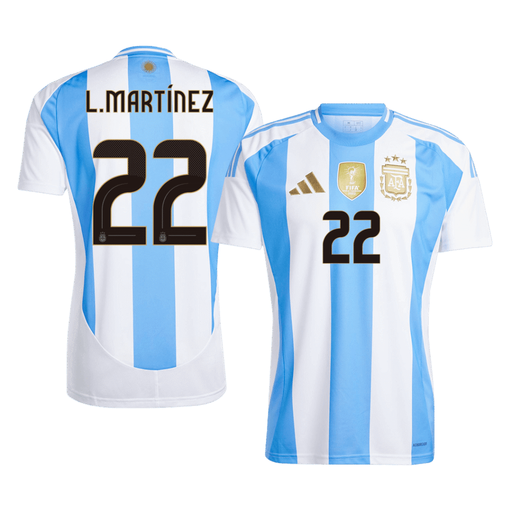 L.Martínez #22 Argentina Home Soccer Jersey 2024