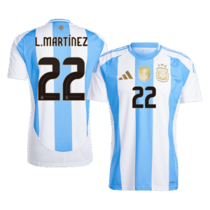 L.Martínez #22 Argentina Home Soccer Jersey 2024