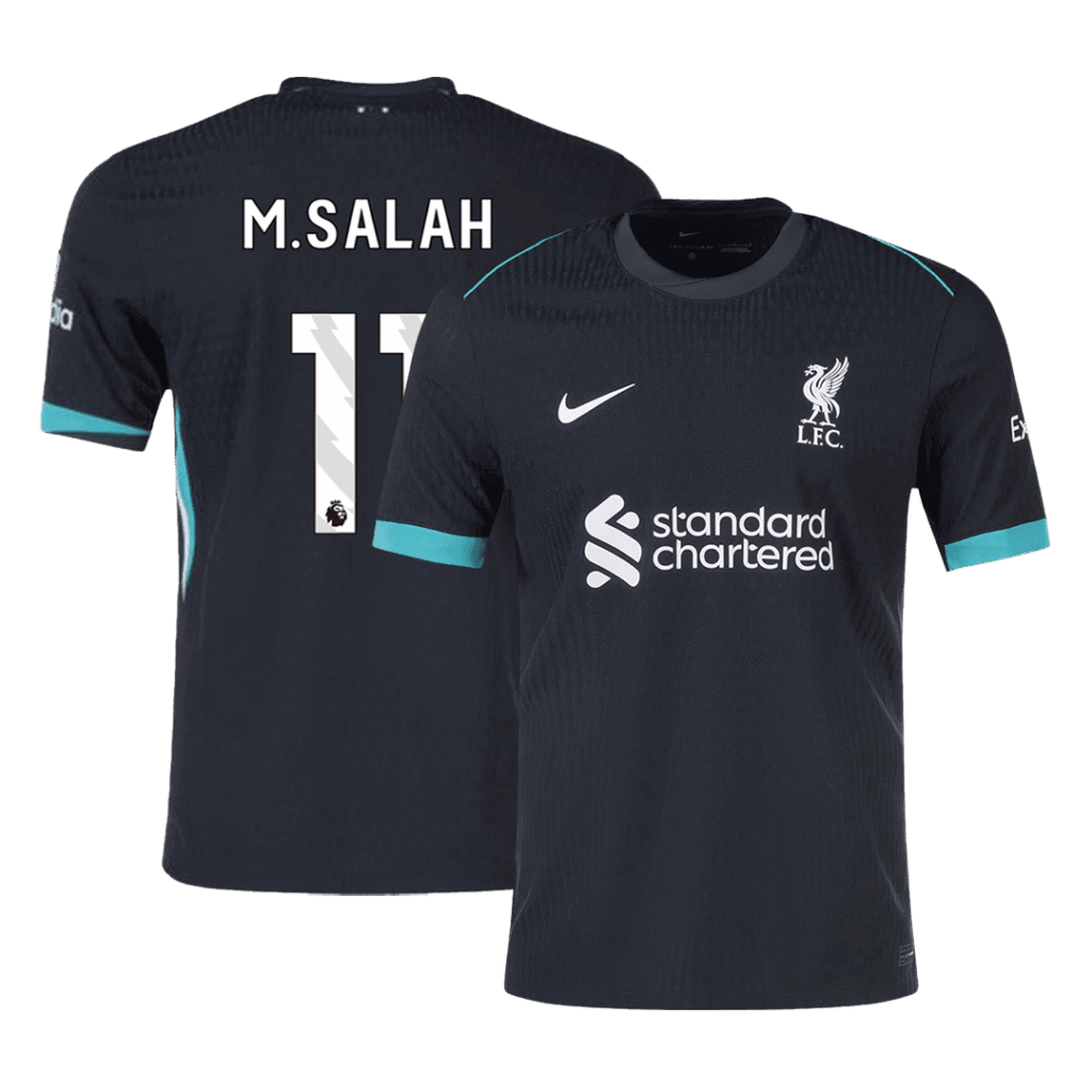 Authentic M.SALAH #11 Liverpool Away Soccer Jersey 2024/25