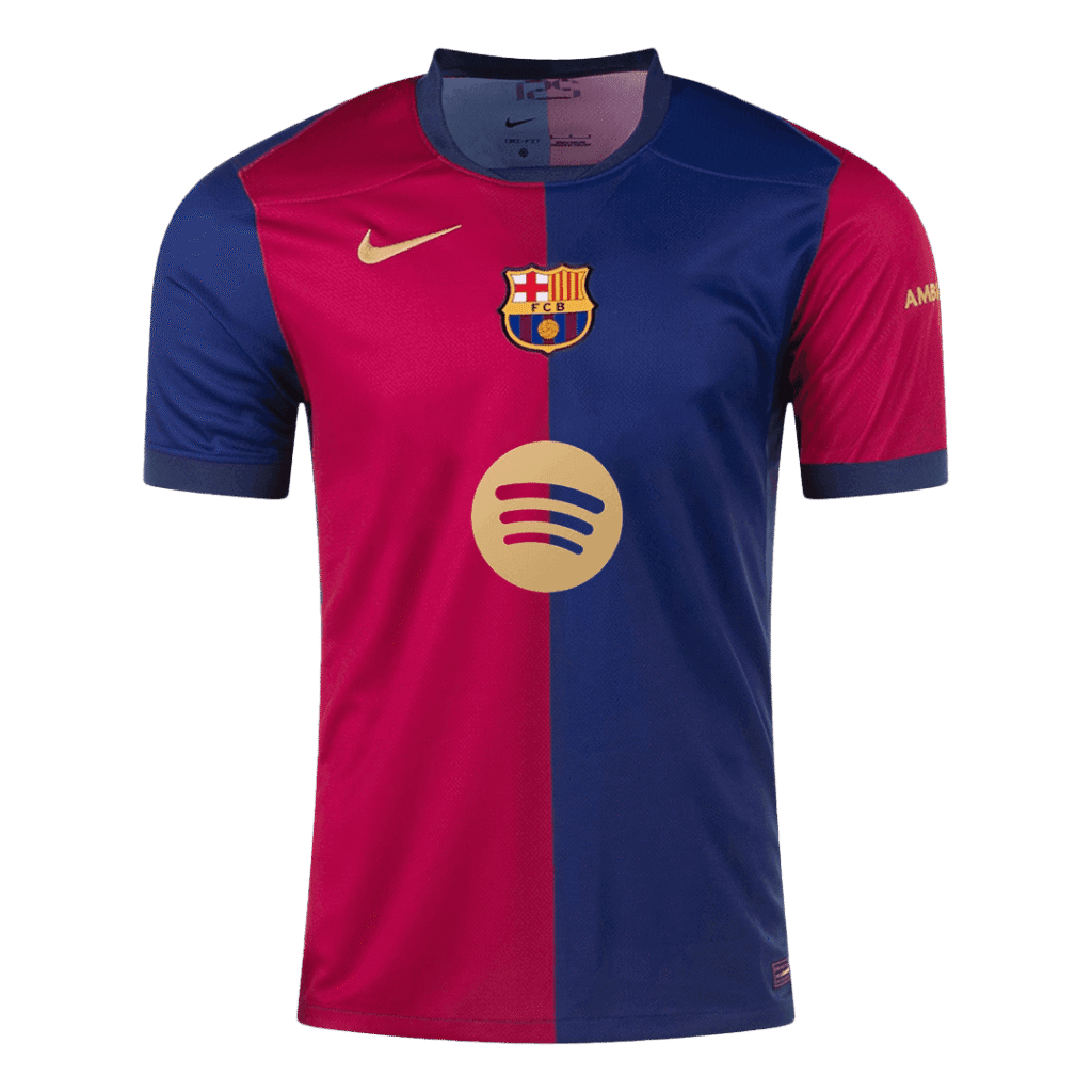 Gift-Barcelona Home Soccer Jersey 2024/25 - Spotify Logo Without Text