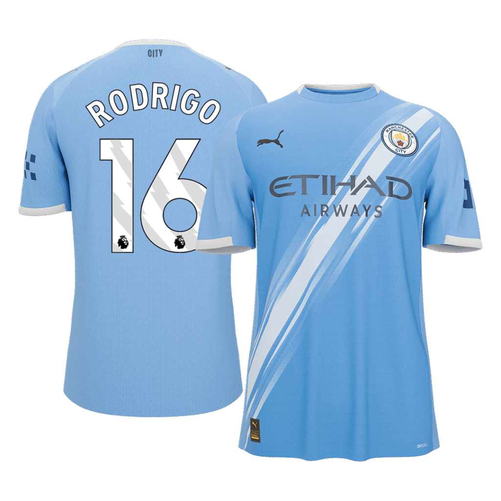 RODRIGO #16 Manchester City Home Soccer Jersey 2025/26