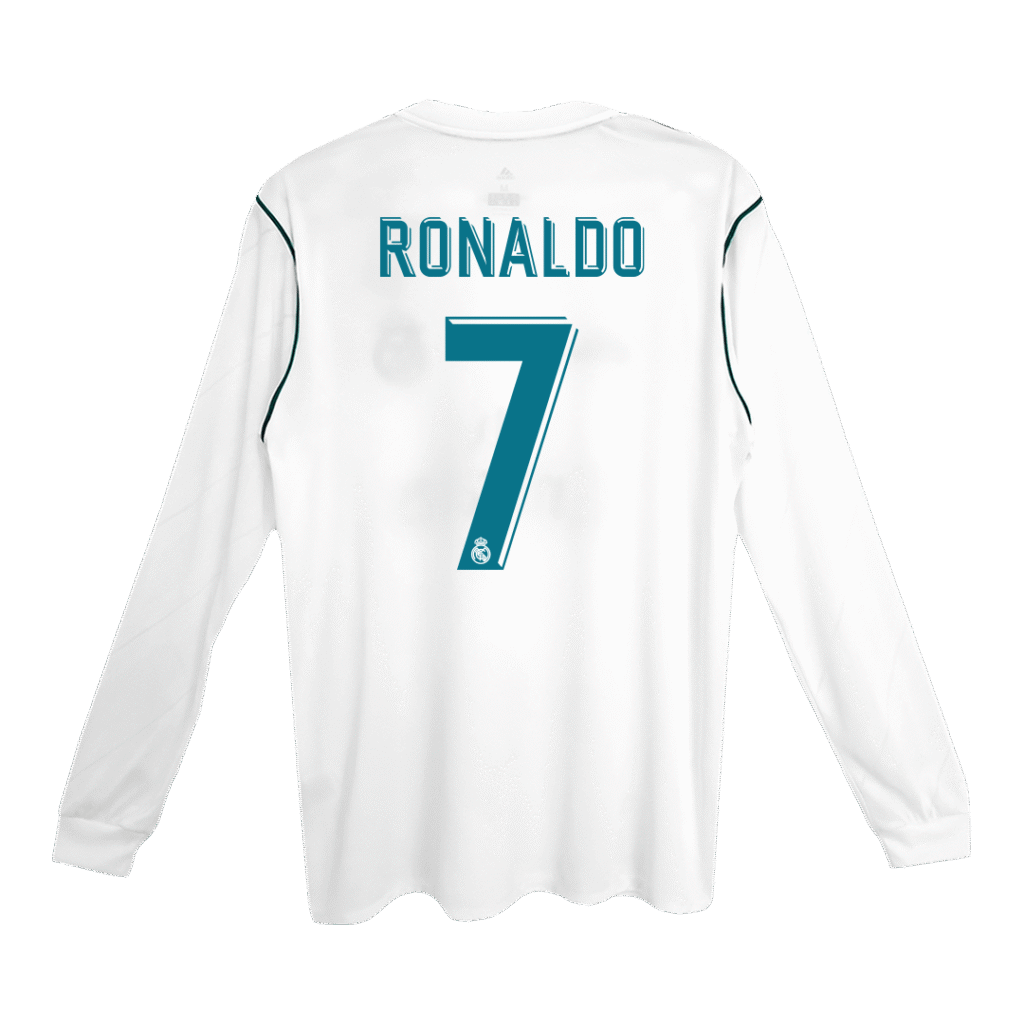 Vintage Soccer Jersey RONALDO #7 Real Madrid Home Long Sleeve 2017/18