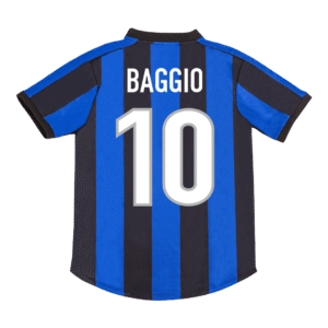 BAGGIO #10 Inter Milan Retro Jersey Home Soccer Shirt 1999/00