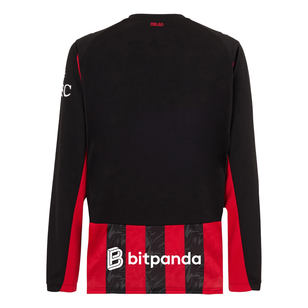 AC Milan Home Long Sleeve Jersey 2025/26 - Image 3
