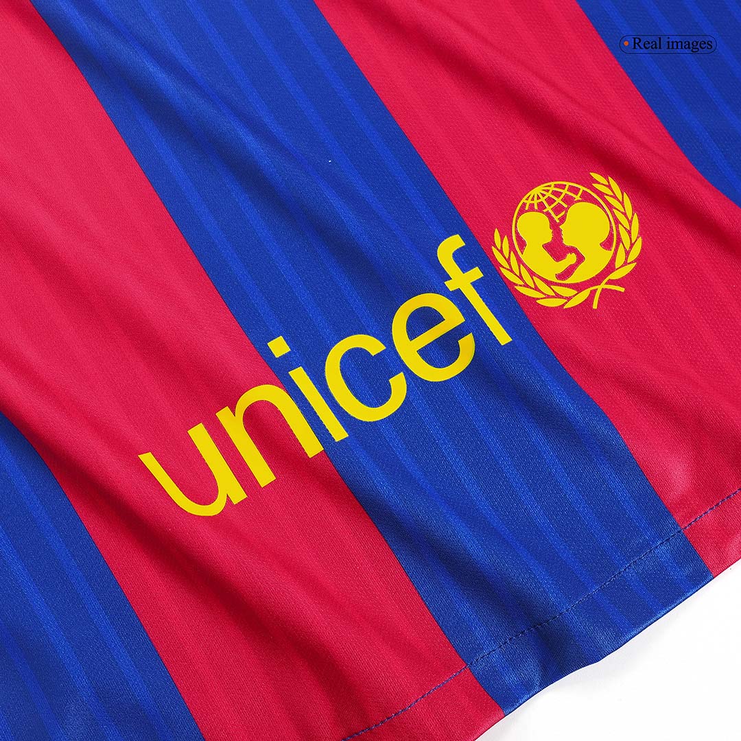 Retro 2016/17 Barcelona Home Soccer Jersey - Image 3